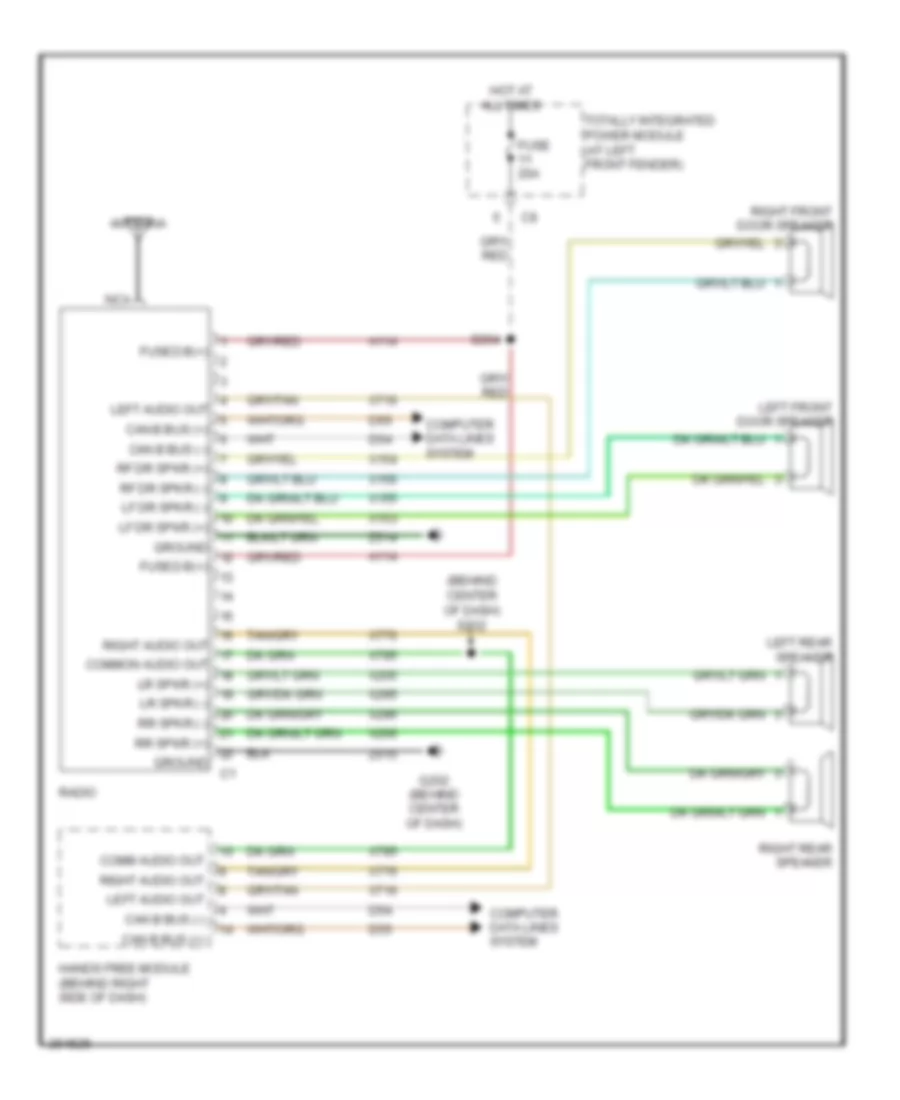 Radio Wiring Diagram Base for Dodge Pickup R2007 3500