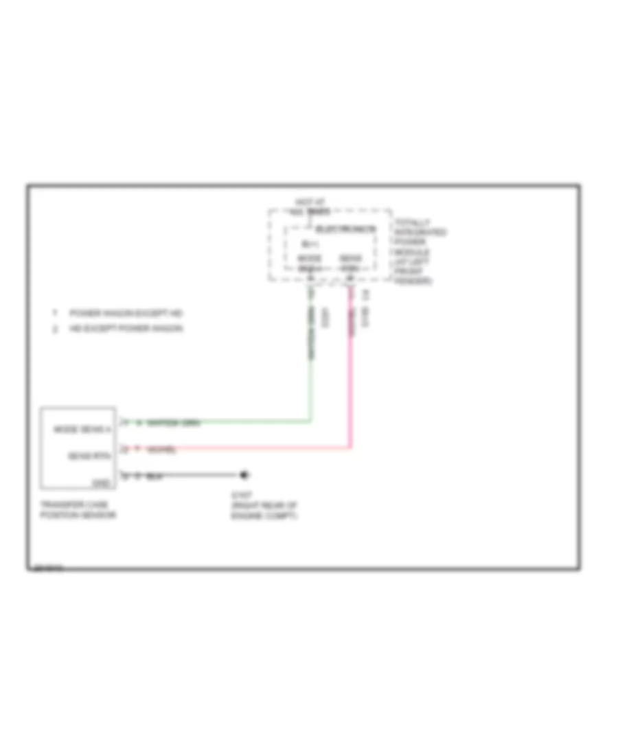 5.7L, Transfer Case Wiring Diagram, Manual for Dodge Pickup R3500 2007