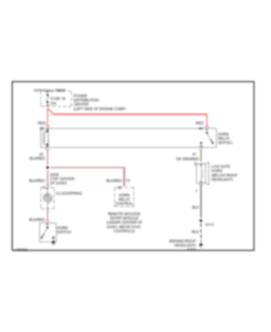 Horn Wiring Diagram for Dodge Neon 2002