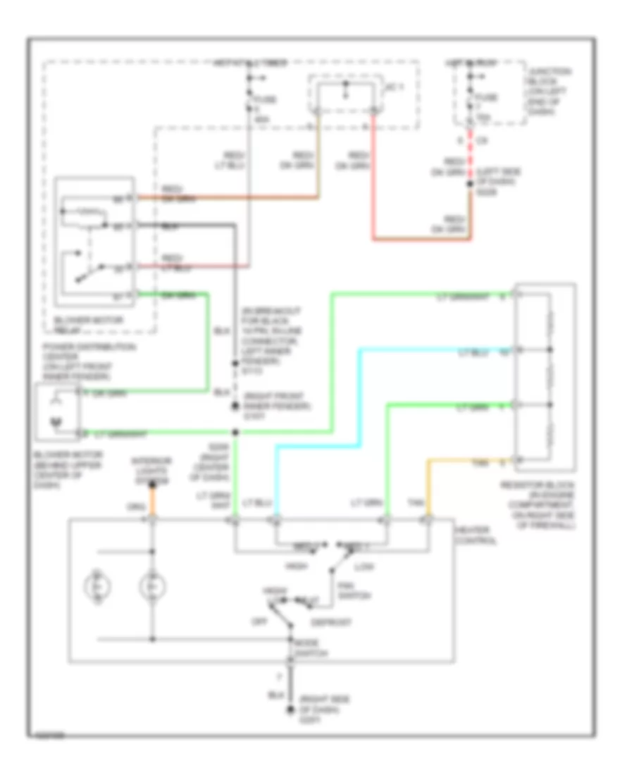 Heater Wiring Diagram for Dodge Durango 2000