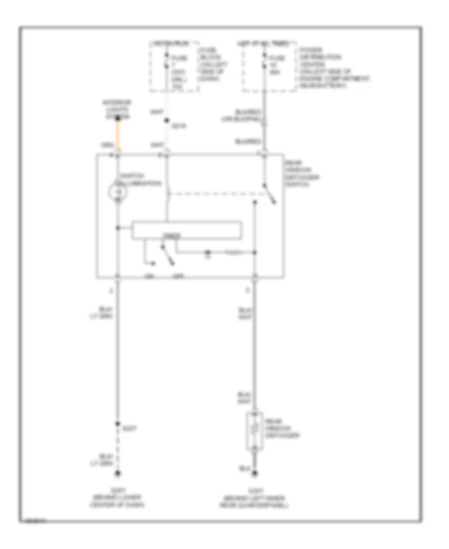 Defoggers Wiring Diagram for Dodge Neon RT 2004