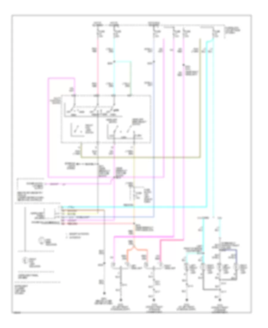 Headlights Wiring Diagram, without DRL for Dodge Neon RT 2004