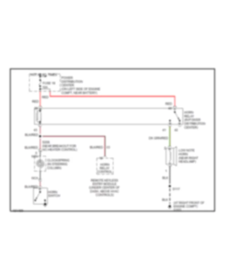 Horn Wiring Diagram for Dodge Neon R T 2004