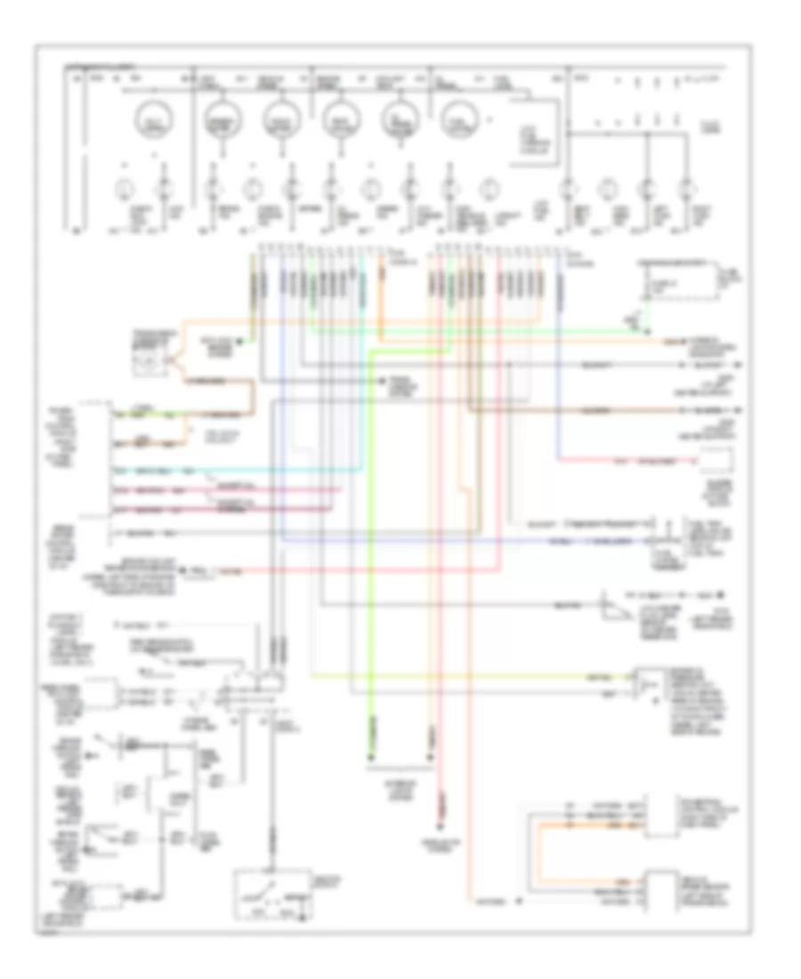 Instrument Cluster Wiring Diagram for Dodge Pickup R1996 3500