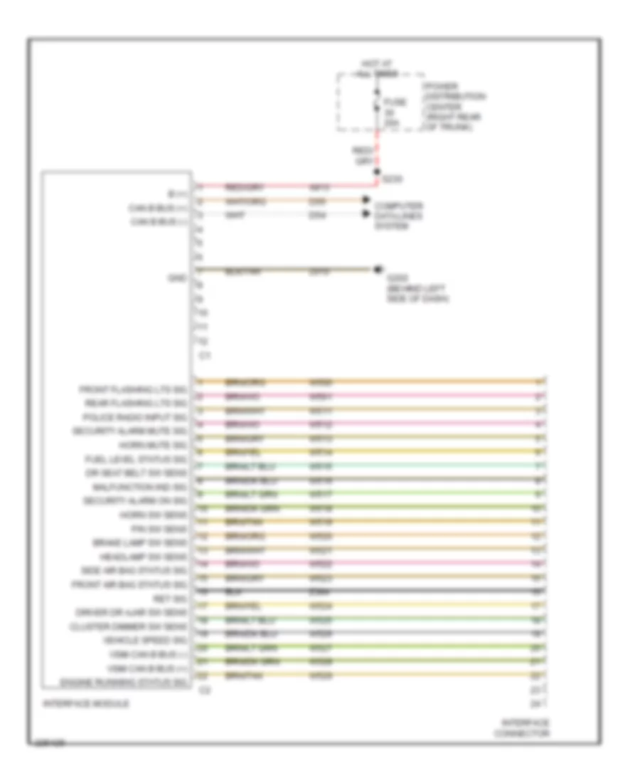 PoliceTaxi Interface Module Wiring Diagram for Dodge Charger Daytona RT 2006