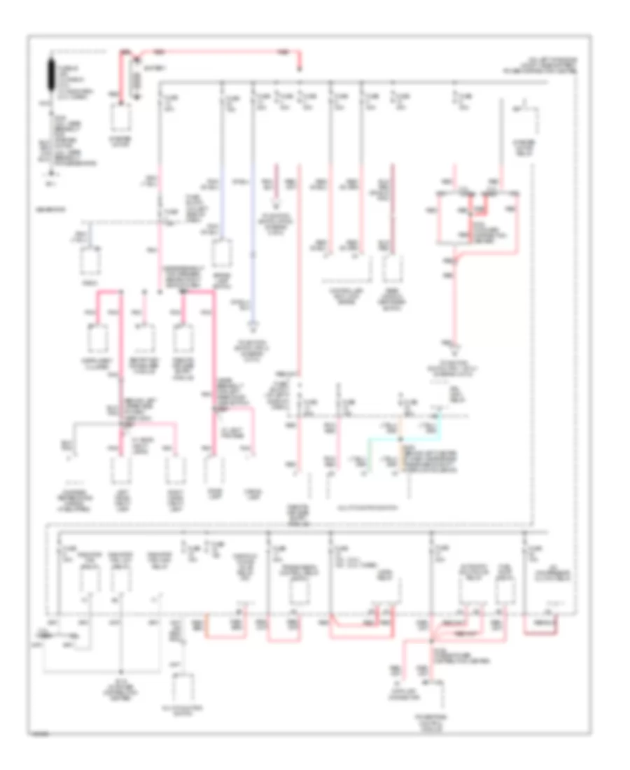 Power Distribution Wiring Diagram 1 of 2 for Dodge Neon SE 2004
