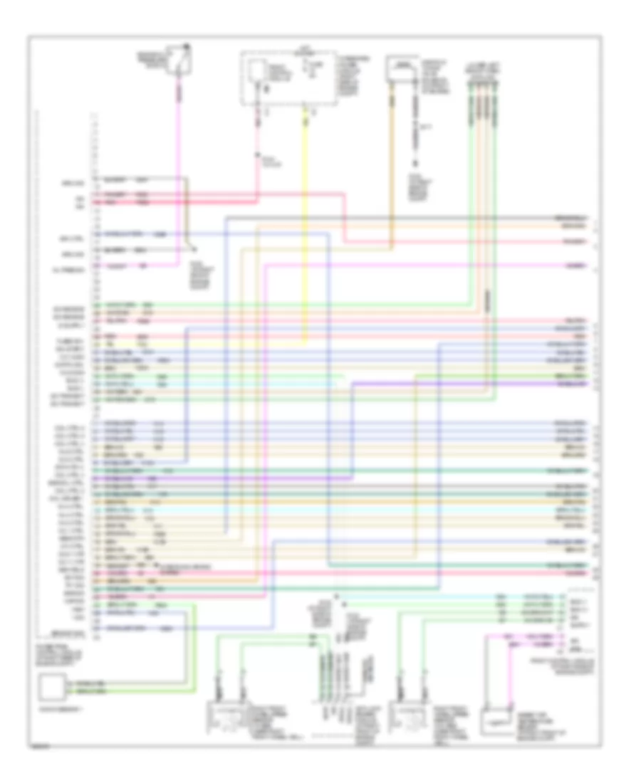 3.5L, Engine Performance Wiring Diagram, Late Production with Autostick (1 of 4) for Dodge Charger RT 2006