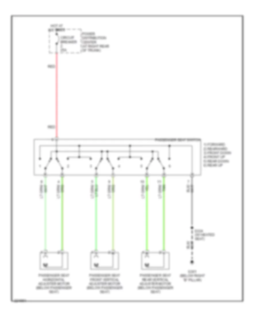 Passenger Power Seat Wiring Diagram for Dodge Charger R T 2006