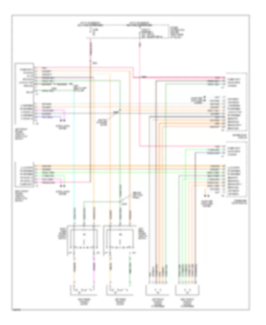 Power Windows Wiring Diagram Except Base for Dodge Charger R T 2006