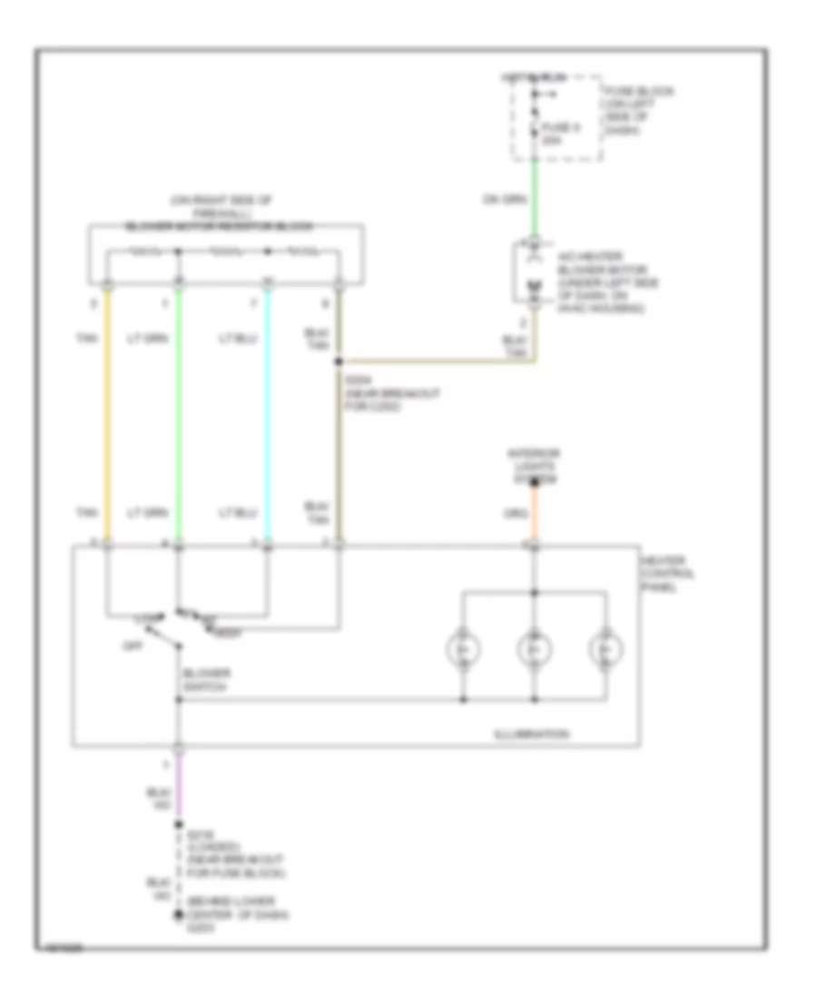 Heater Wiring Diagram for Dodge Neon SXT 2004