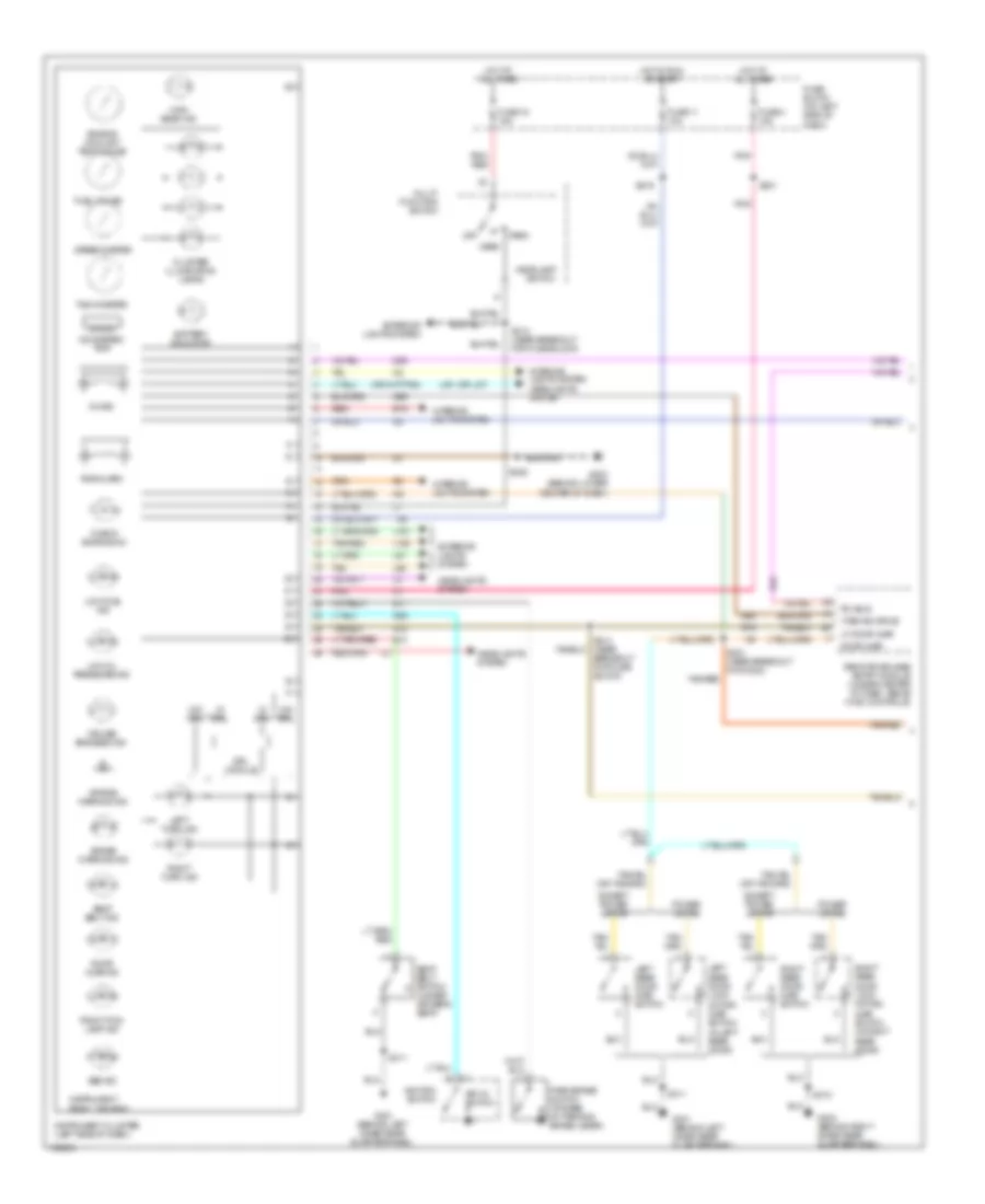 Instrument Cluster Wiring Diagram 1 of 2 for Dodge Neon SXT 2004