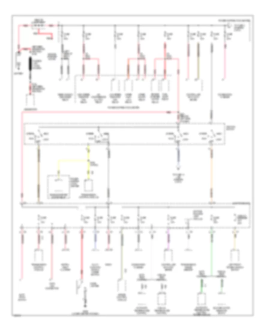 Power Distribution Wiring Diagram 1 of 3 for Dodge Intrepid ES 2000