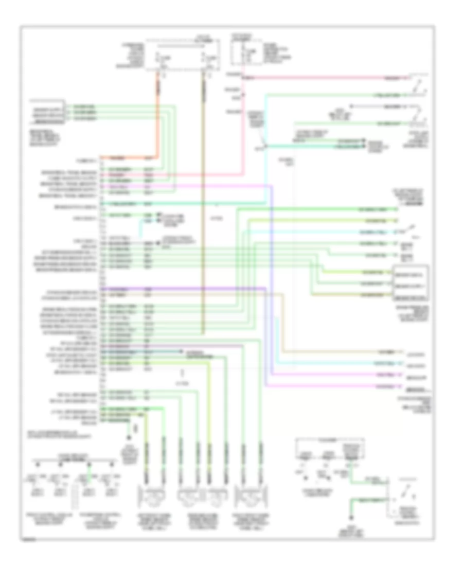 Anti lock Brakes Wiring Diagram Except MK25E for Dodge Charger SE 2006