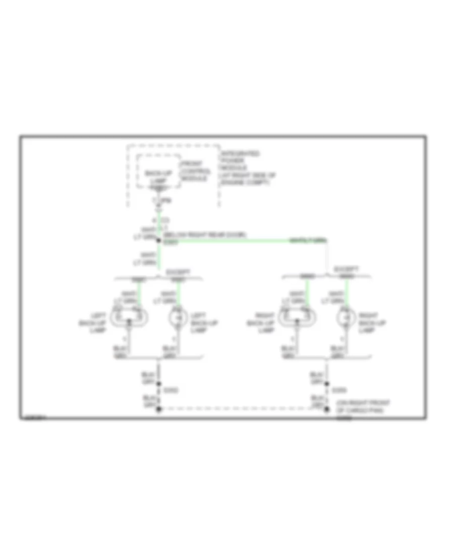 Back up Lamps Wiring Diagram for Dodge Charger SE 2006