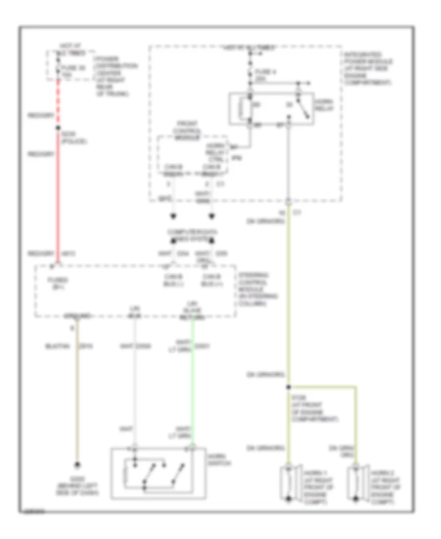 Horn Wiring Diagram Base for Dodge Charger SE 2006