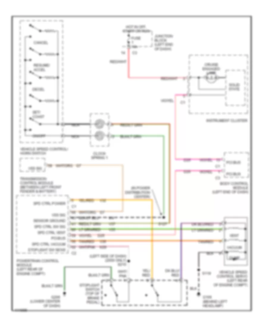 Cruise Control Wiring Diagram for Dodge Intrepid RT 2000