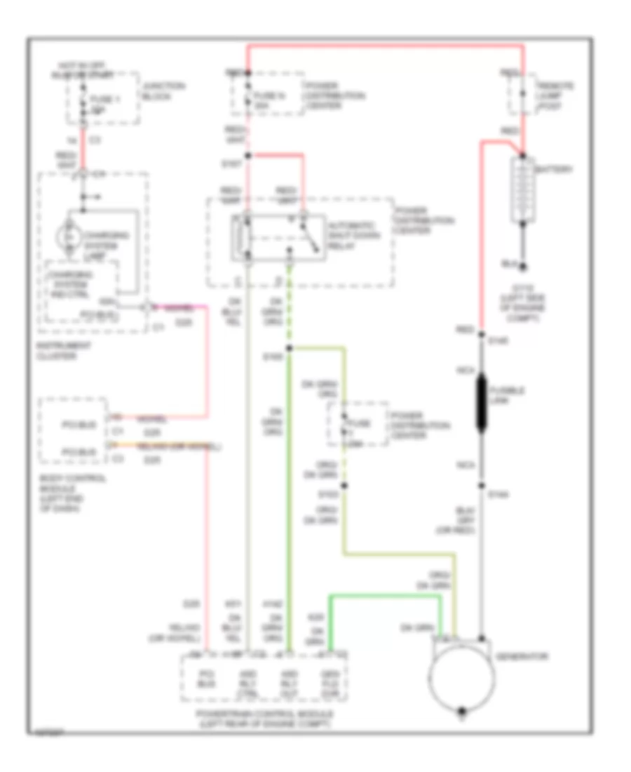 Charging Wiring Diagram for Dodge Intrepid R T 2000