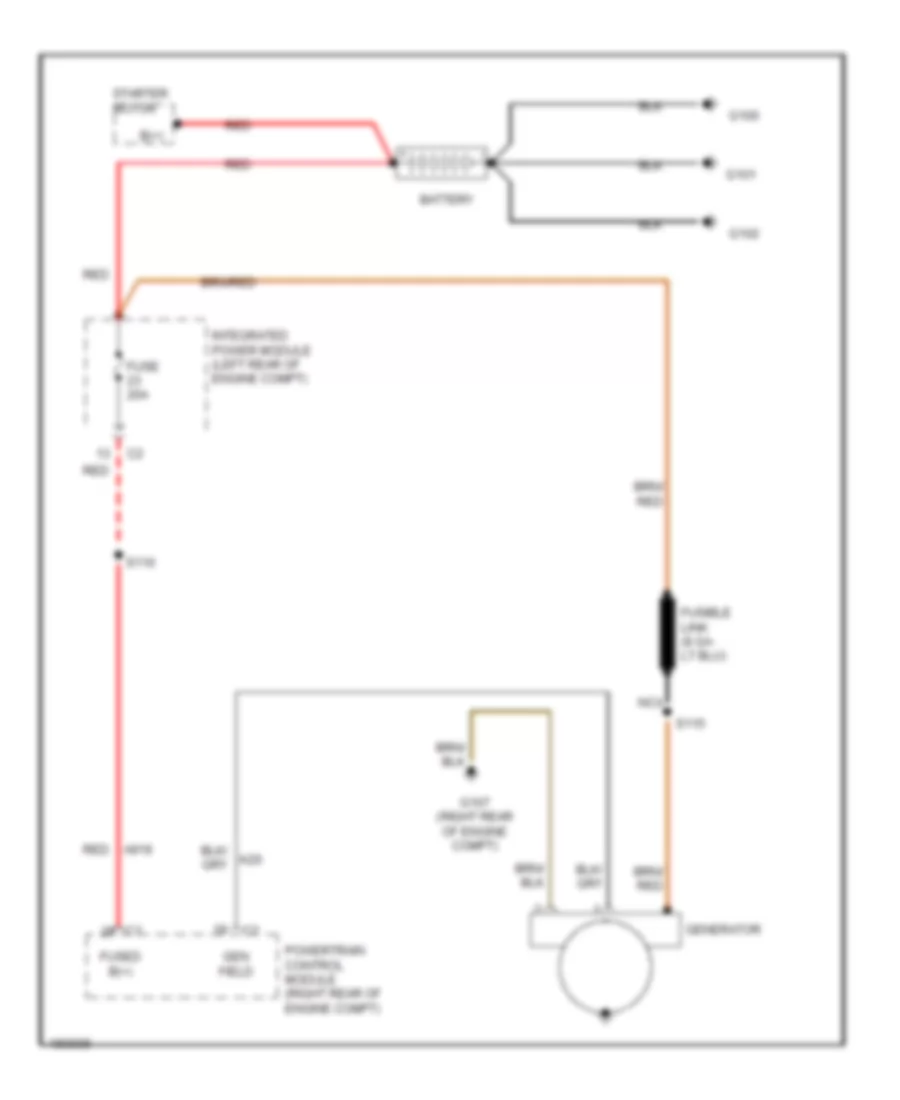 4.7L, Charging Wiring Diagram for Dodge Pickup R1500 2004