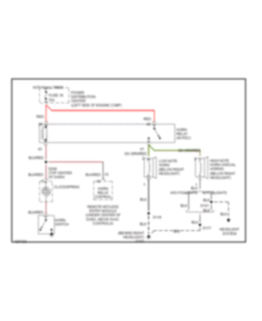 Horn Wiring Diagram for Dodge Neon 2000