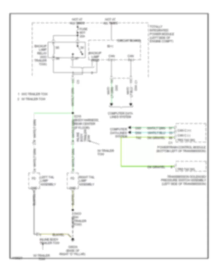 Backup Lamps Wiring Diagram for Dodge Grand Caravan SE 2014