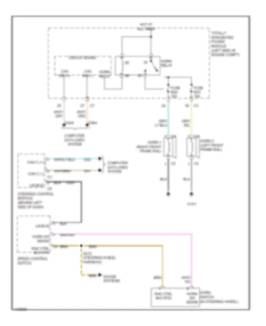 Horn Wiring Diagram for Dodge Grand Caravan SE 2014