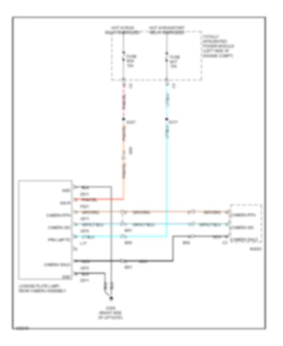 Rear View Camera Wiring Diagram for Dodge Grand Caravan SE 2014