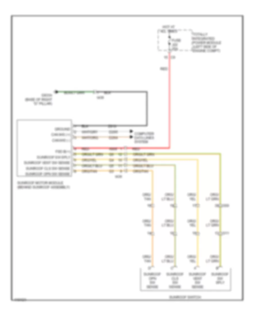 Power TopSunroof Wiring Diagram for Dodge Grand Caravan SE 2014