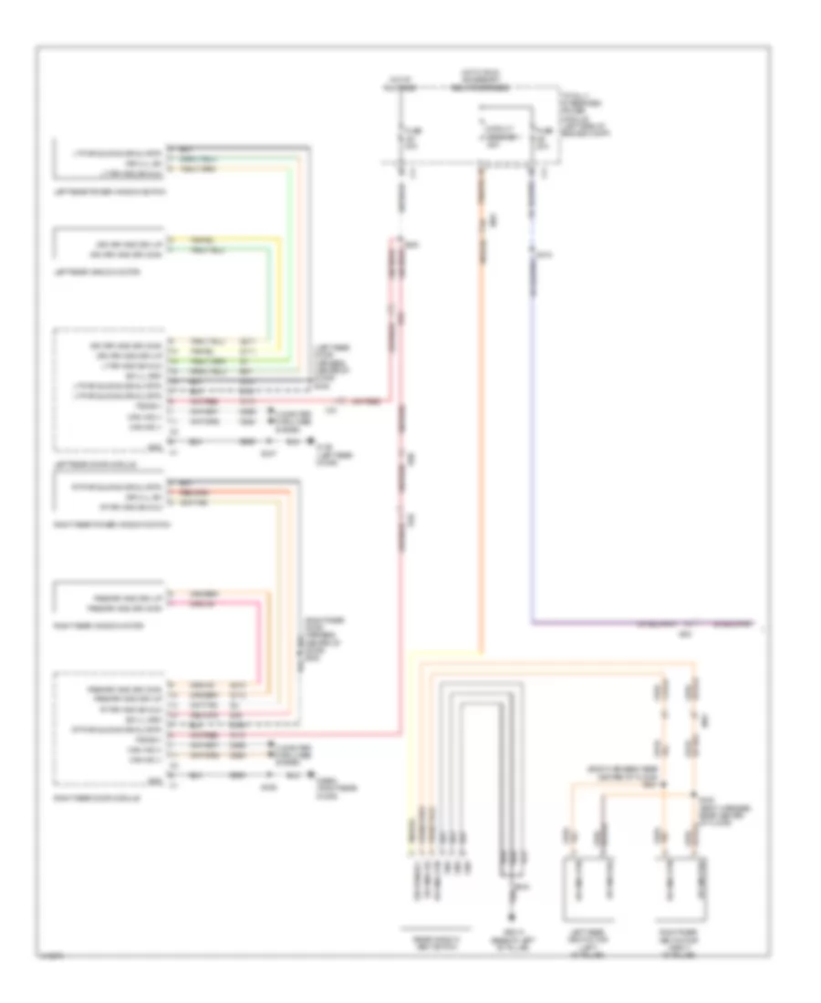 Power Windows Wiring Diagram, Premium (1 of 2) for Dodge Grand Caravan SE 2014