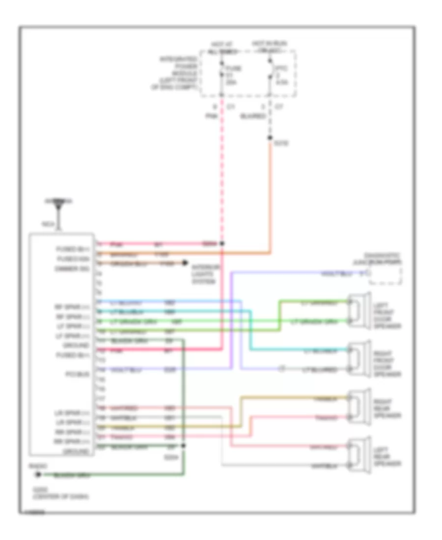 Radio Wiring Diagrams Base Radio for Dodge Pickup R2002 2500