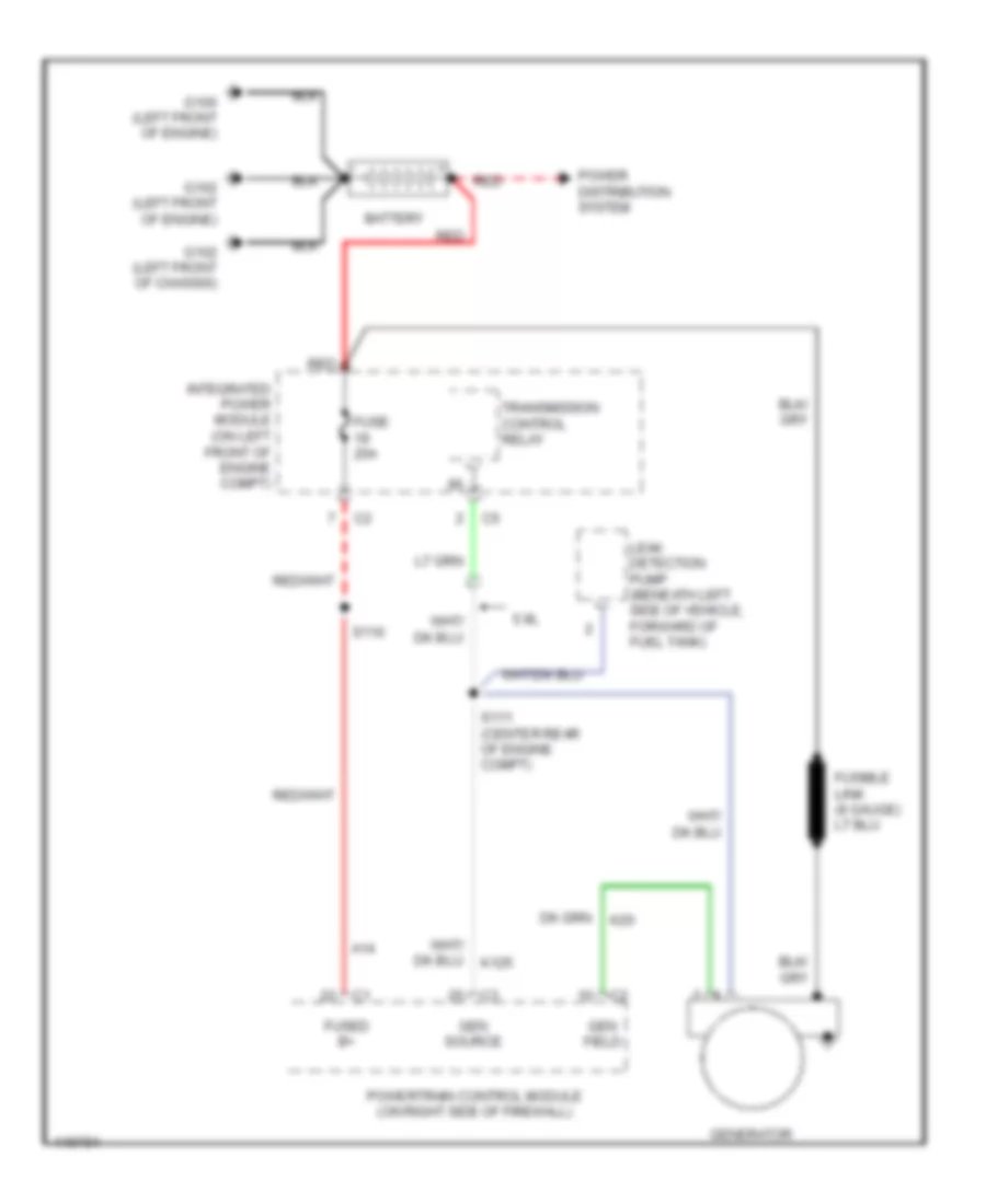 Charging Wiring Diagram for Dodge Pickup R2002 2500