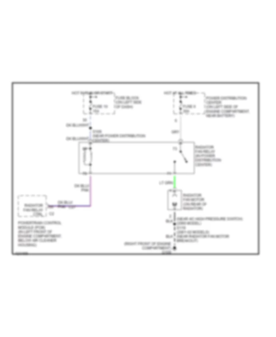 Cooling Fan Wiring Diagram for Dodge Neon ES 2000