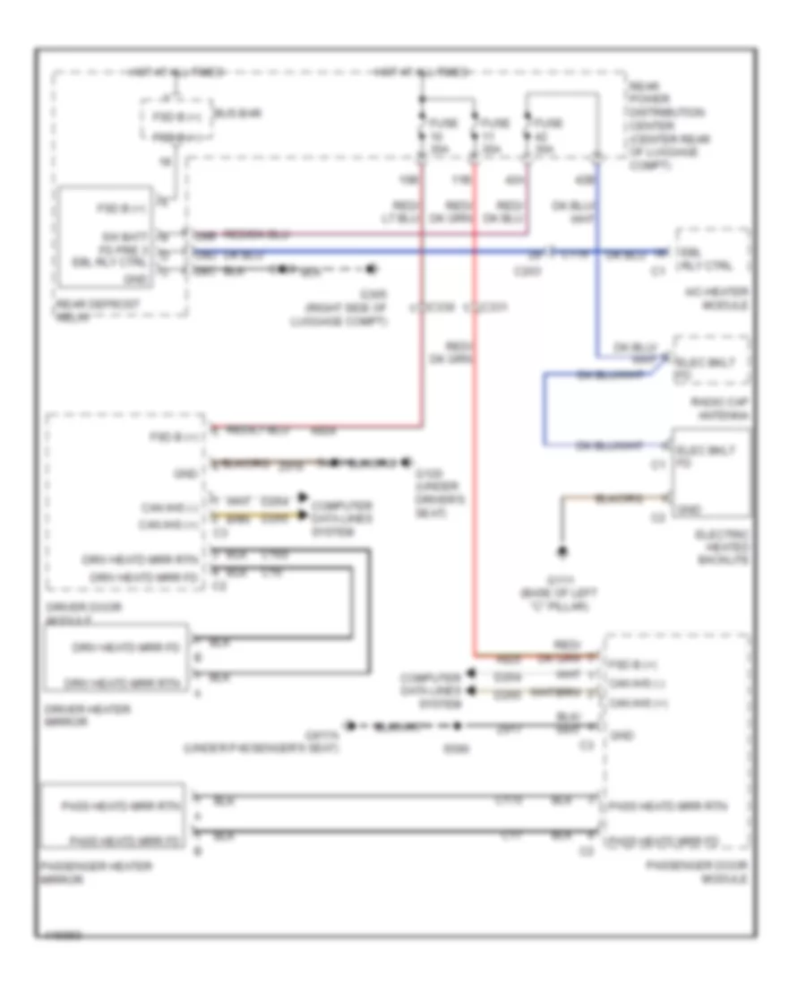 Defoggers Wiring Diagram for Dodge Charger RT 2013