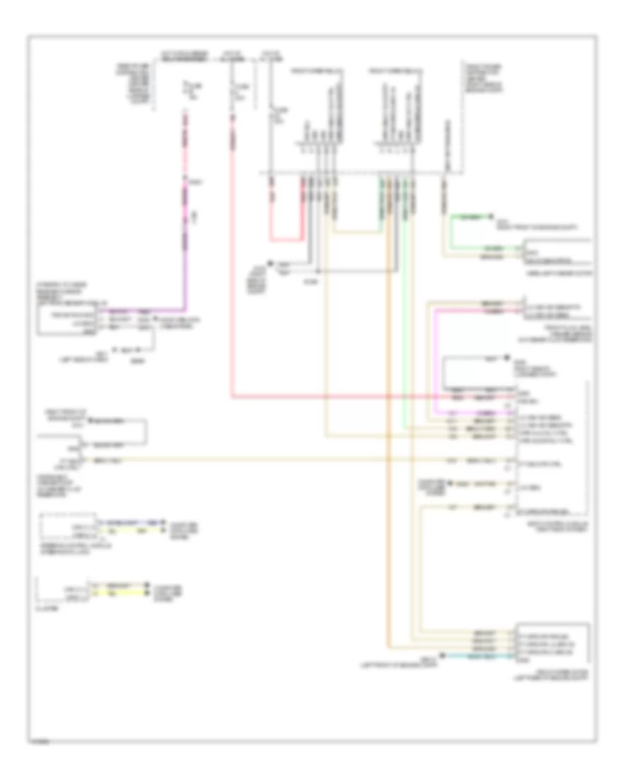 Электросхема стеклоочистителя, дворников и омывателя для Dodge Charger R/T 2013