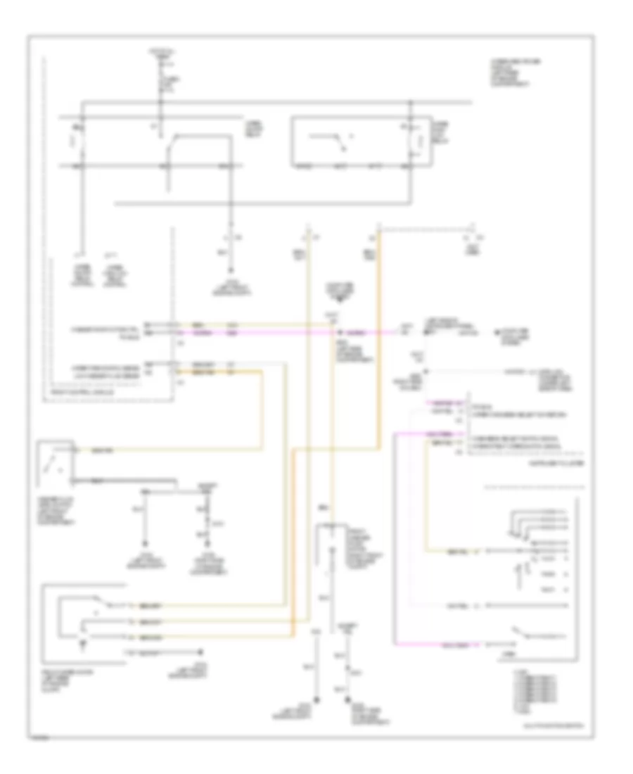 Электросхема стеклоочистителя, дворников и омывателя для Dodge Pickup R2004 2500