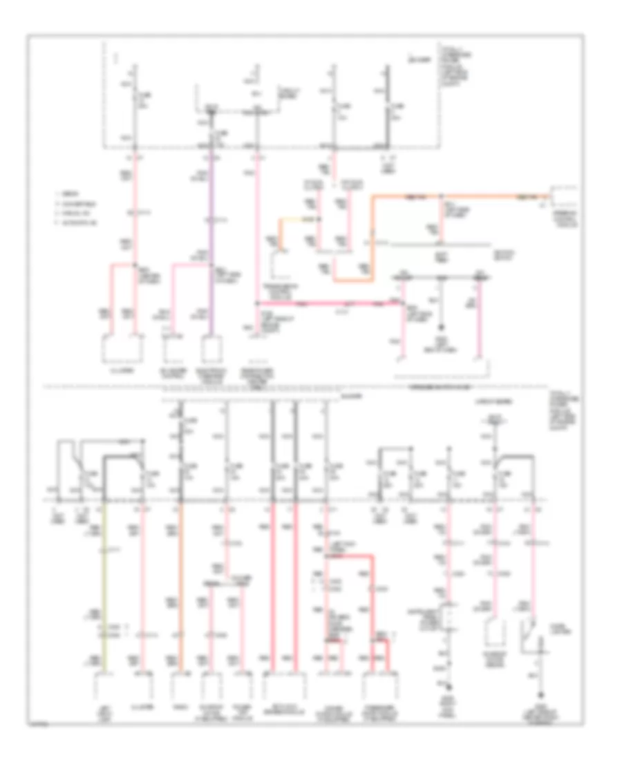Power Distribution Wiring Diagram (2 of 3) for Dodge Avenger Lux 2011
