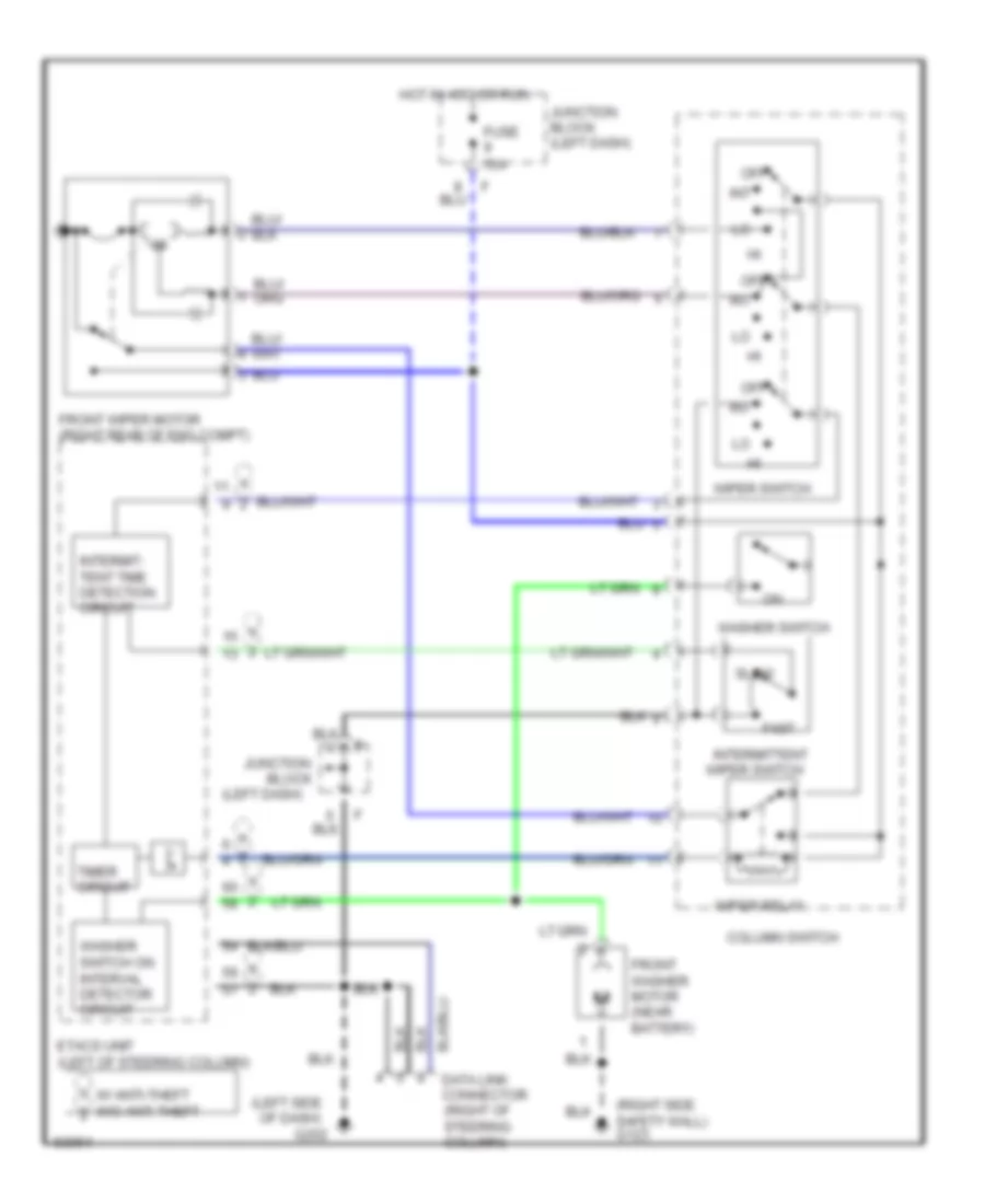 Front Wiper Washer Wiring Diagram for Dodge Stealth R T 1996