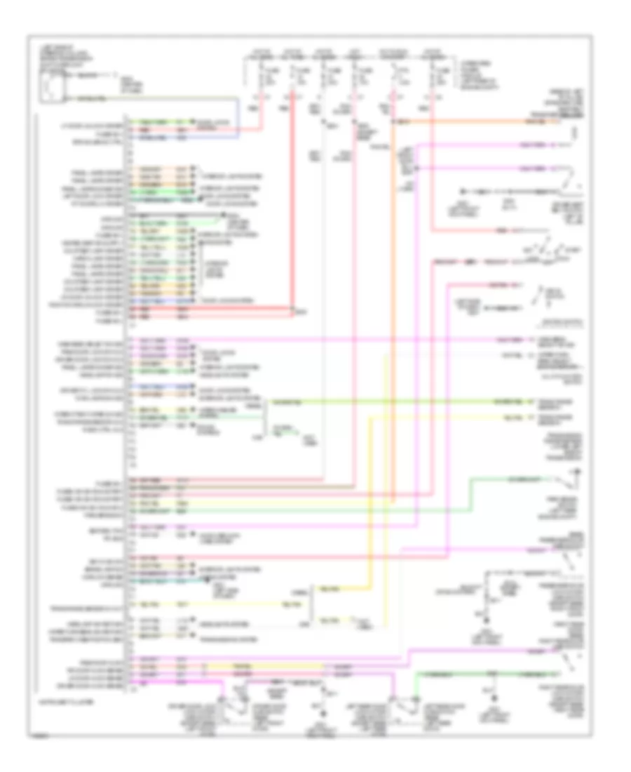 Instrument Cluster Wiring Diagram for Dodge Pickup R2004 3500