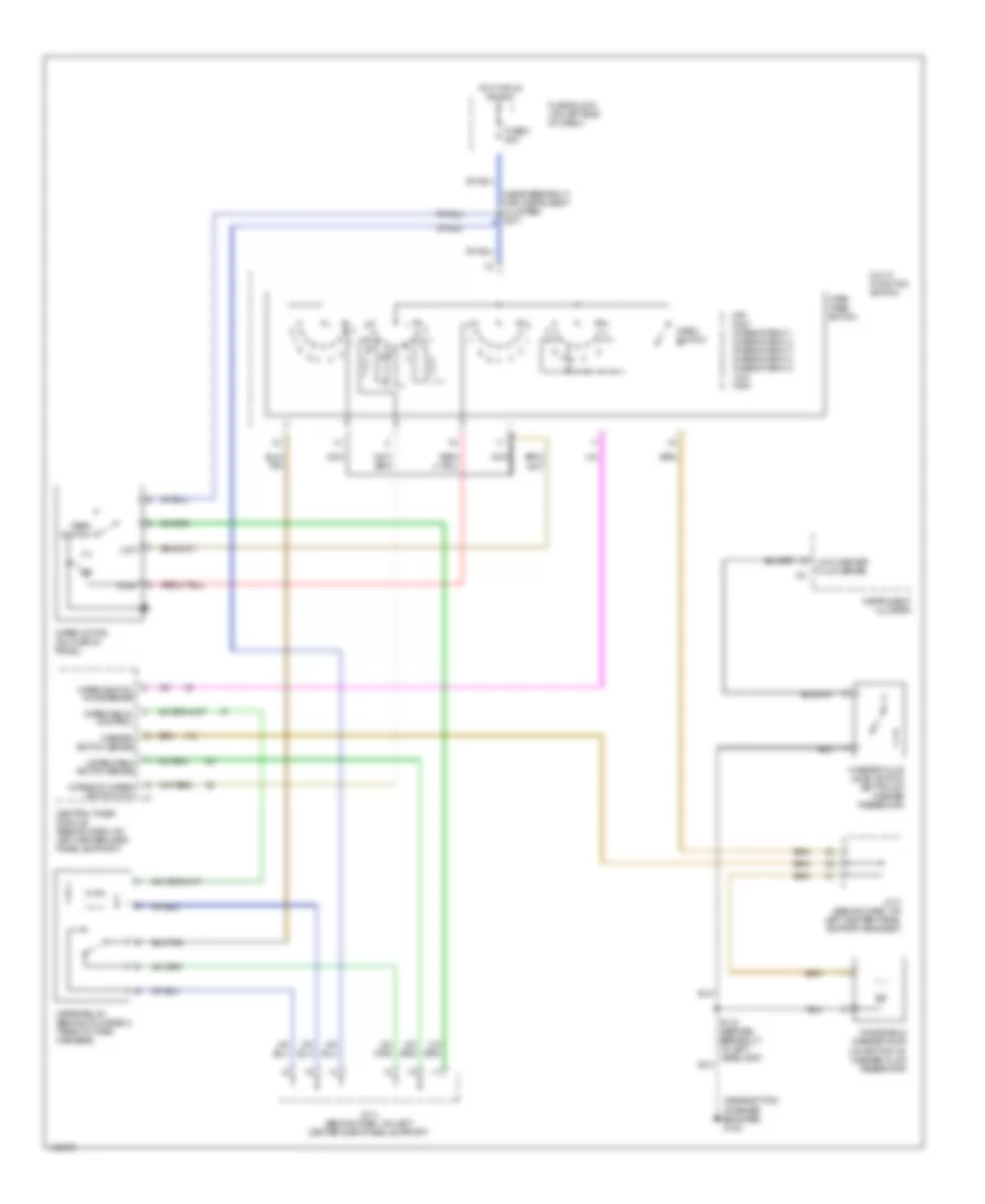 Электросхема стеклоочистителя, дворников и омывателя, Highline для Dodge Ram Van B2002 2500