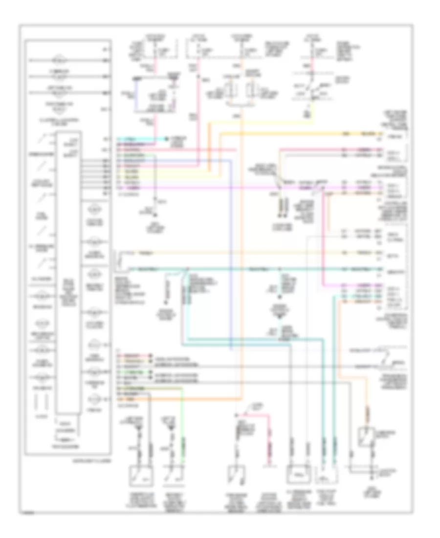 Instrument Cluster Wiring Diagram for Dodge Ram Van B2002 3500
