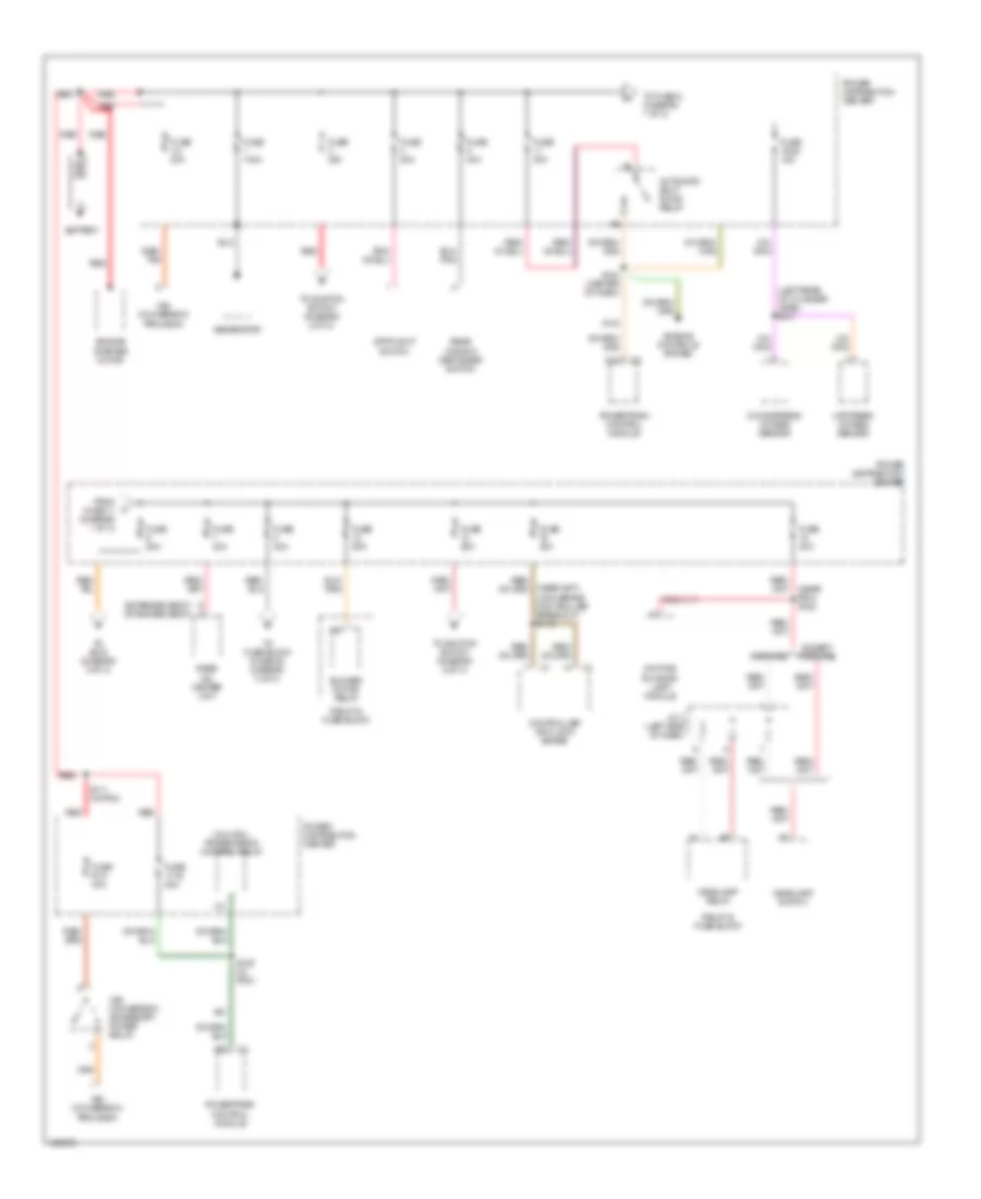 Power Distribution Wiring Diagram 1 of 3 for Dodge Ram Van B2000 3500