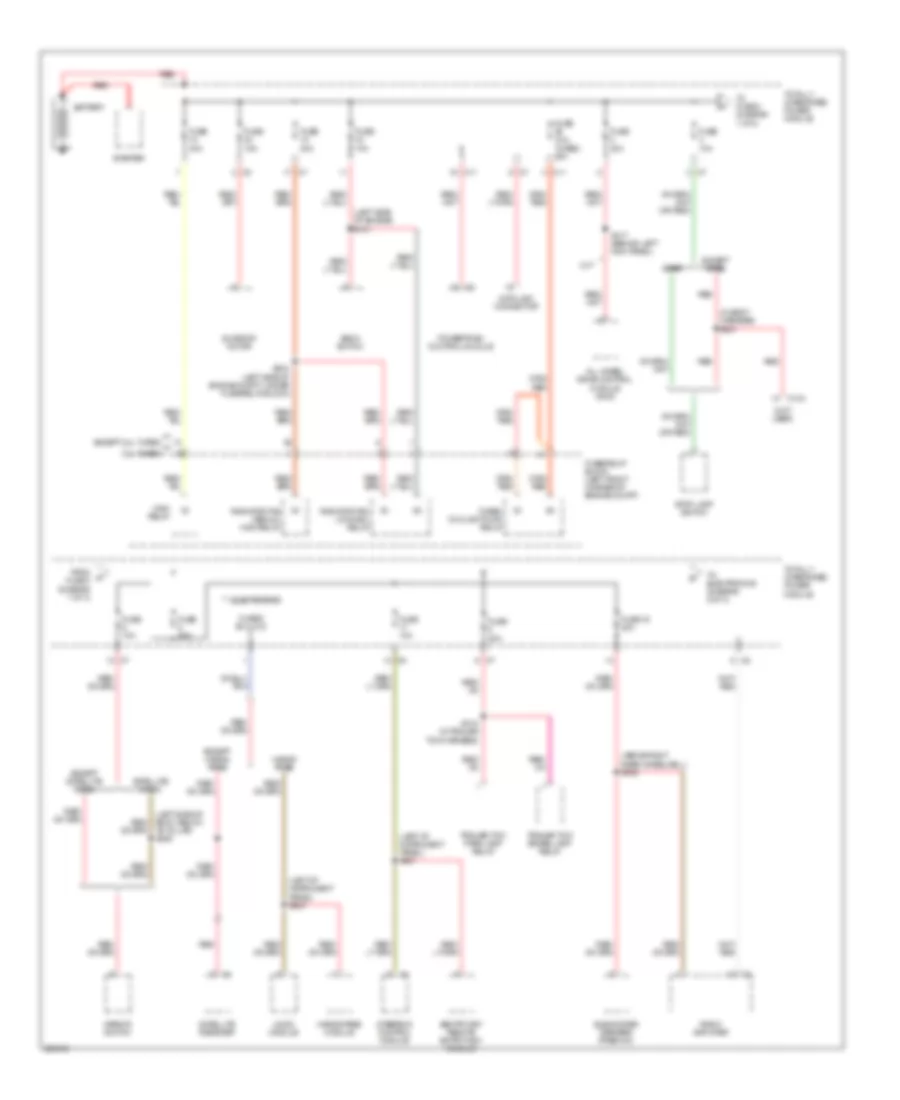 Power Distribution Wiring Diagram 1 of 3 for Dodge Caliber R T 2008
