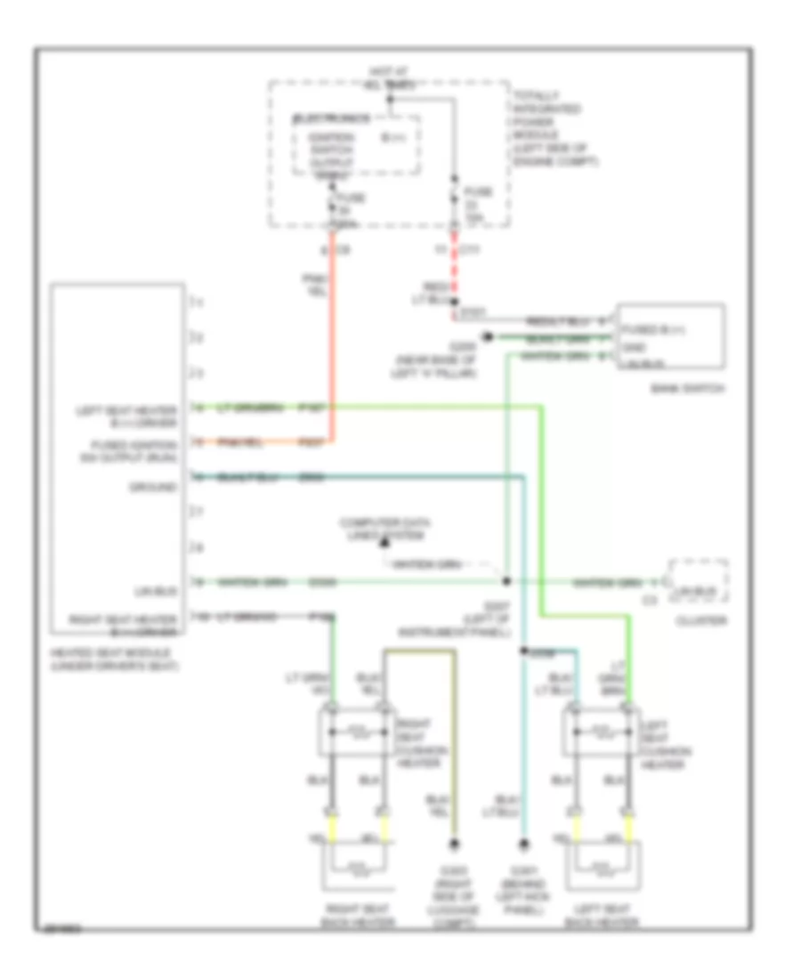 Power Seats Wiring Diagram for Dodge Caliber RT 2008