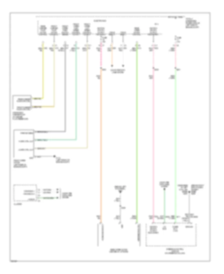 Электросхема стеклоочистителя, дворников и омывателя для Dodge Caliber R/T 2008