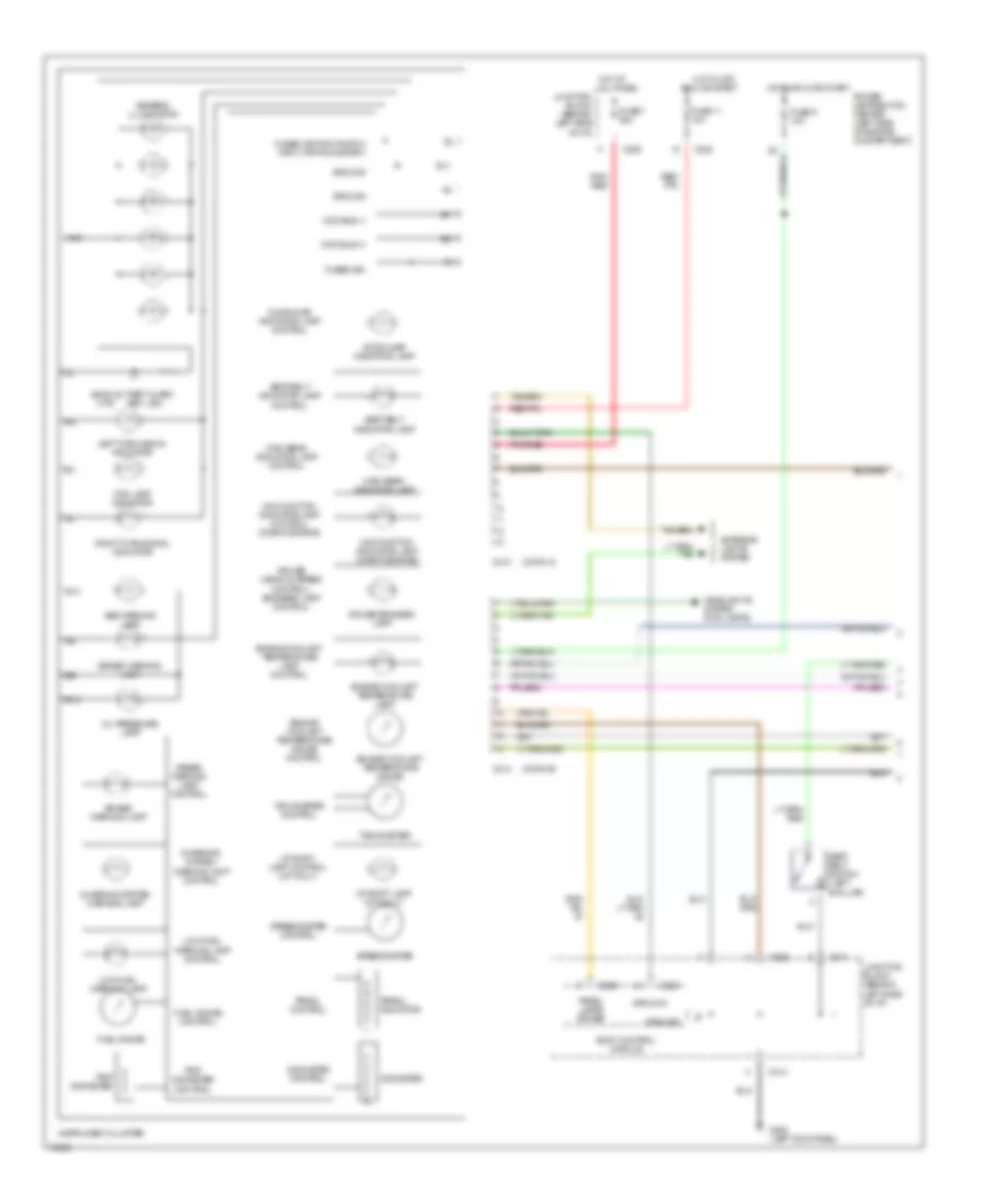 Instrument Cluster Wiring Diagram 1 of 2 for Dodge Stratus 1996