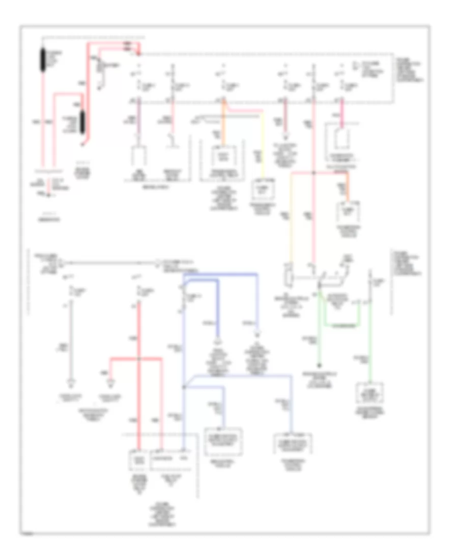 Power Distribution Wiring Diagram 1 of 6 for Dodge Stratus 1996