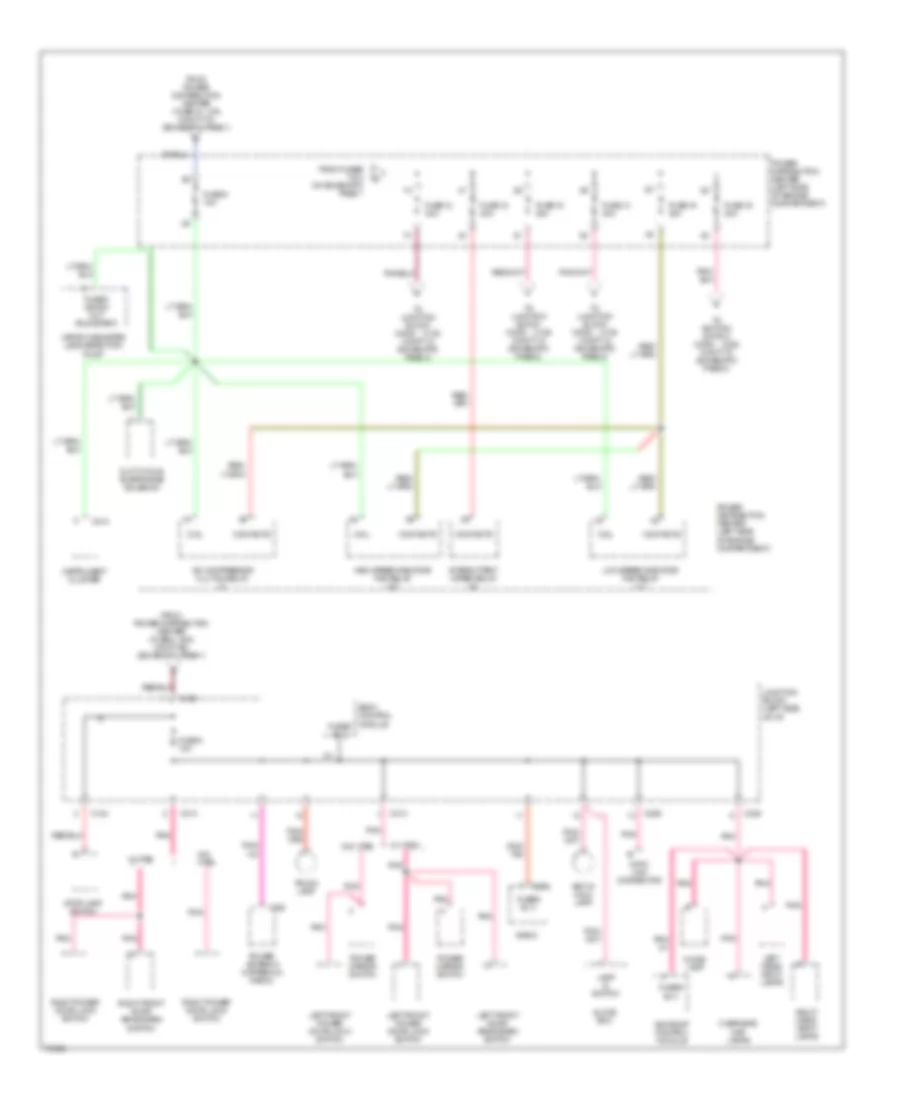 Power Distribution Wiring Diagram 2 of 6 for Dodge Stratus 1996