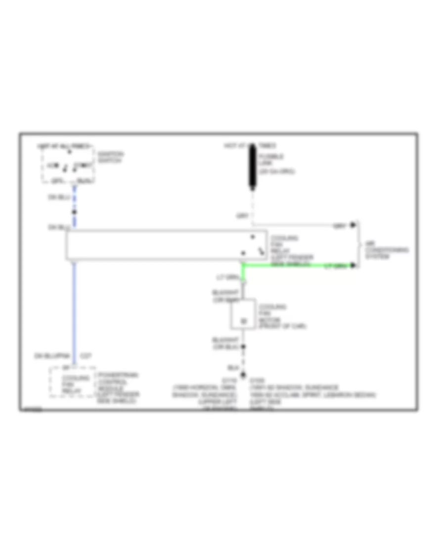 Cooling Fan Wiring Diagram for Dodge Shadow 1992