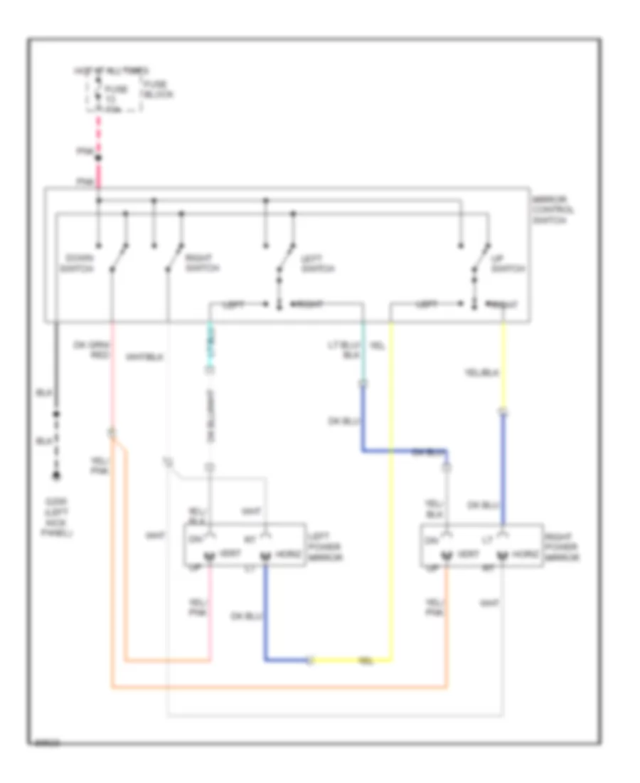 Power Mirror Wiring Diagram for Dodge Shadow 1992