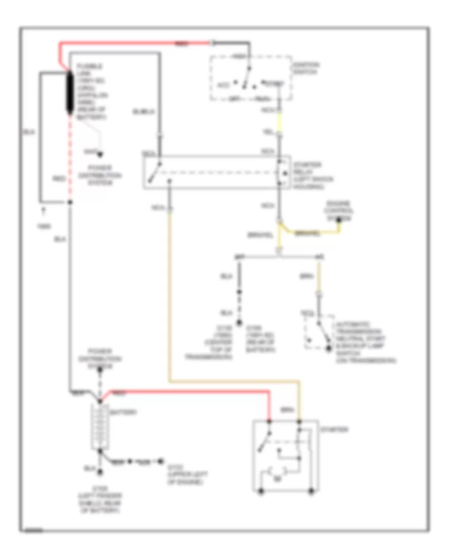 Starting Wiring Diagram for Dodge Shadow 1992