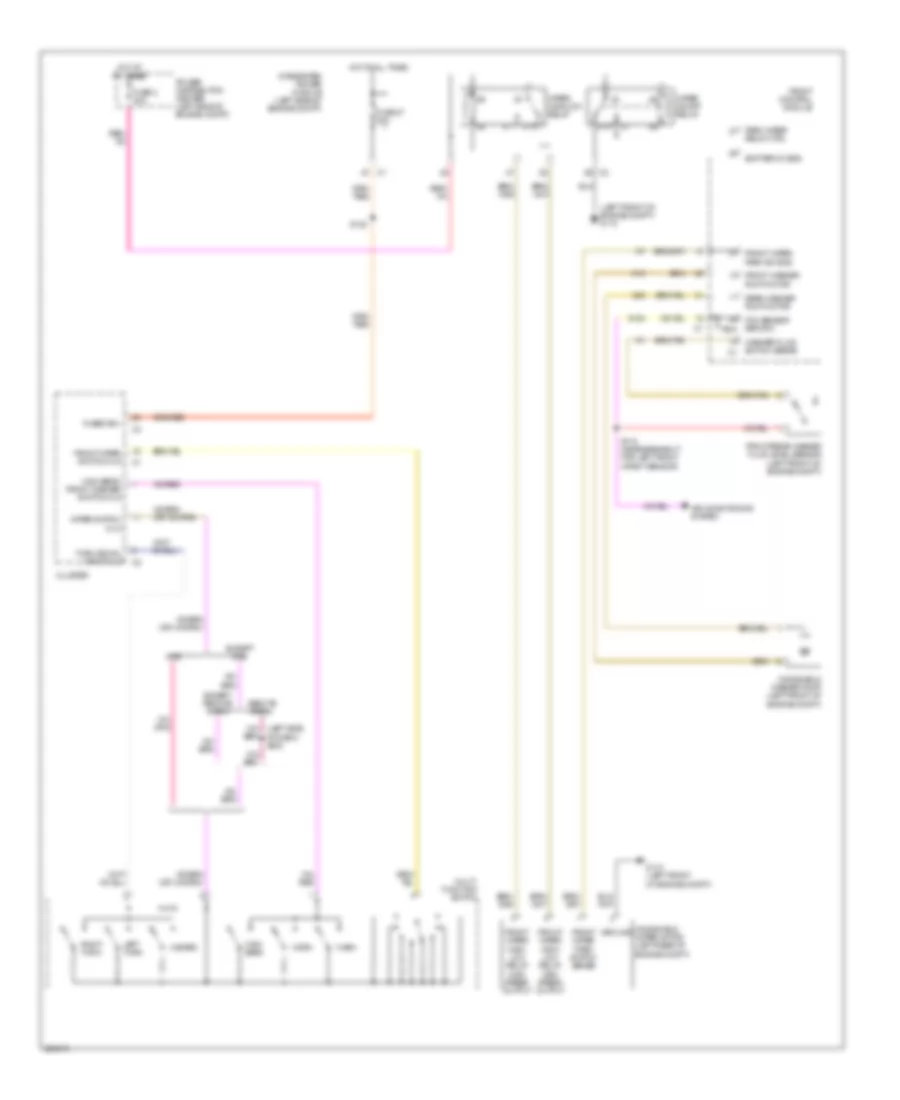 Электросхема передних стеклоочистителей дворников и омывателя лобового стекла для Dodge Durango 2006